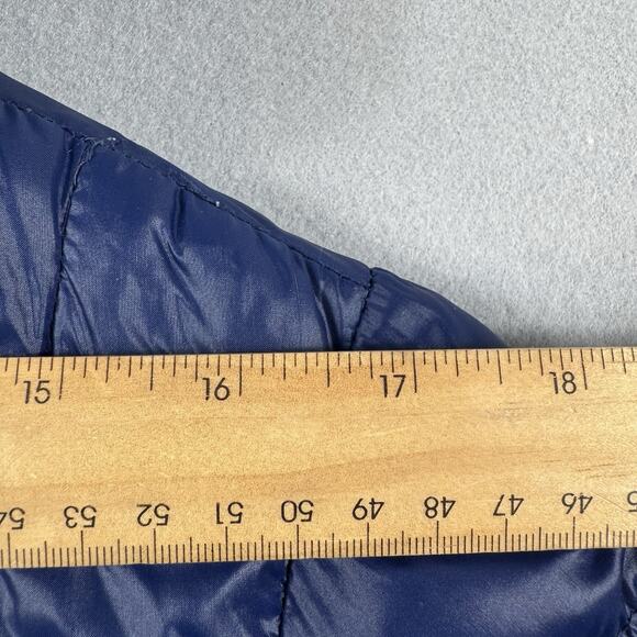 Old Navy Plus 1X Puffer Jacket Hooded Quilted Blue Nylon Warm Winter Coat Womans - Picture 11 of 13